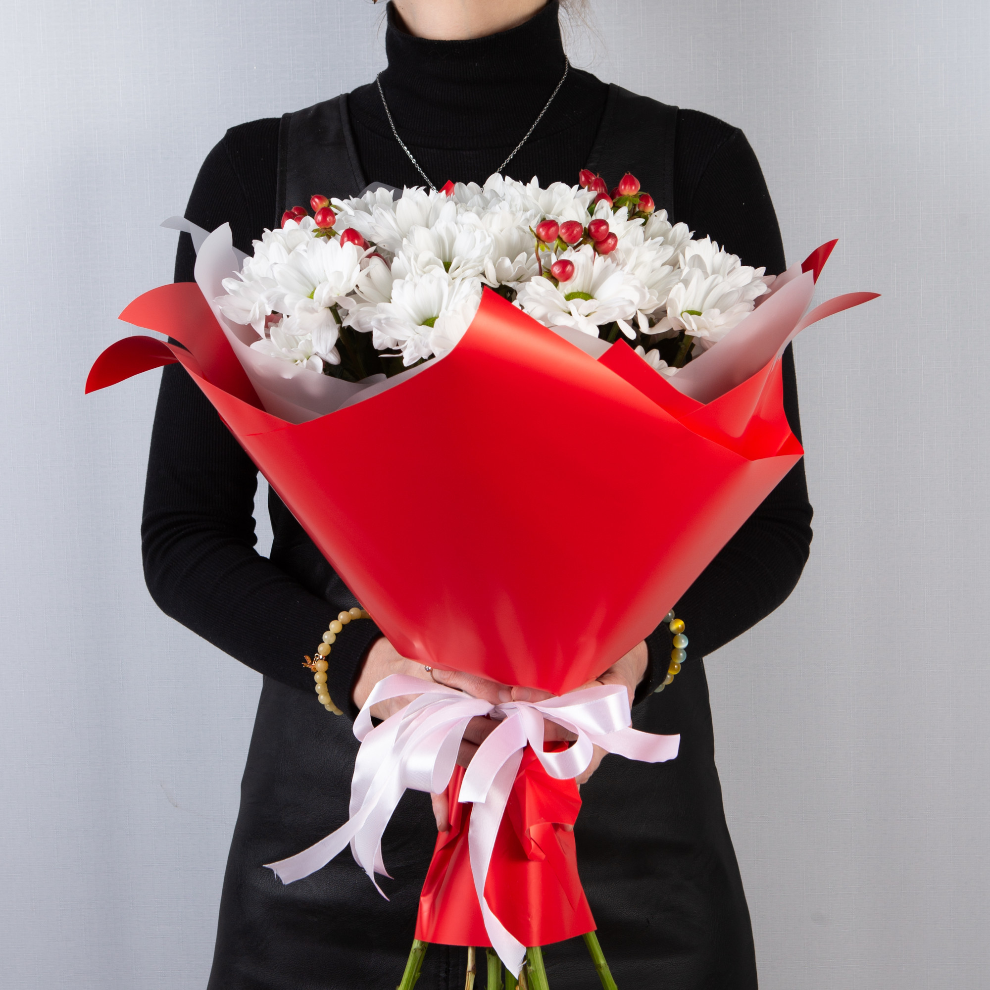 Букет Бакарди из ромашковой хризантемы