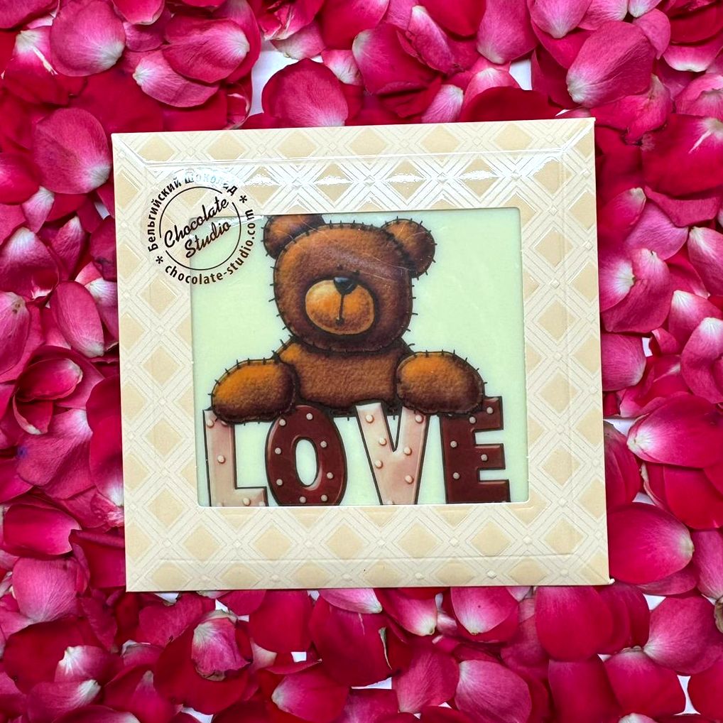 Шоколадная открытка Love