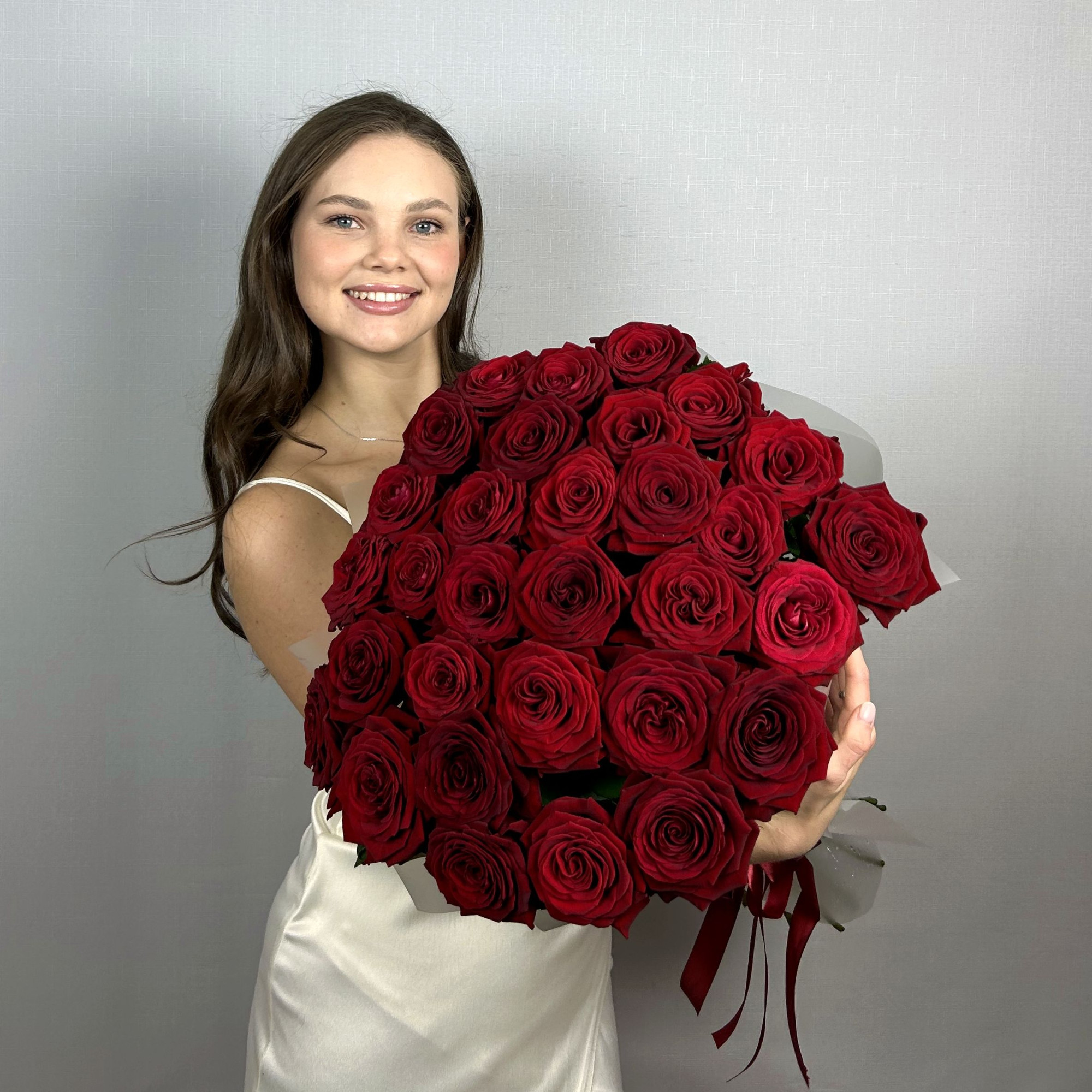 Букет 31 красная роза 70 см