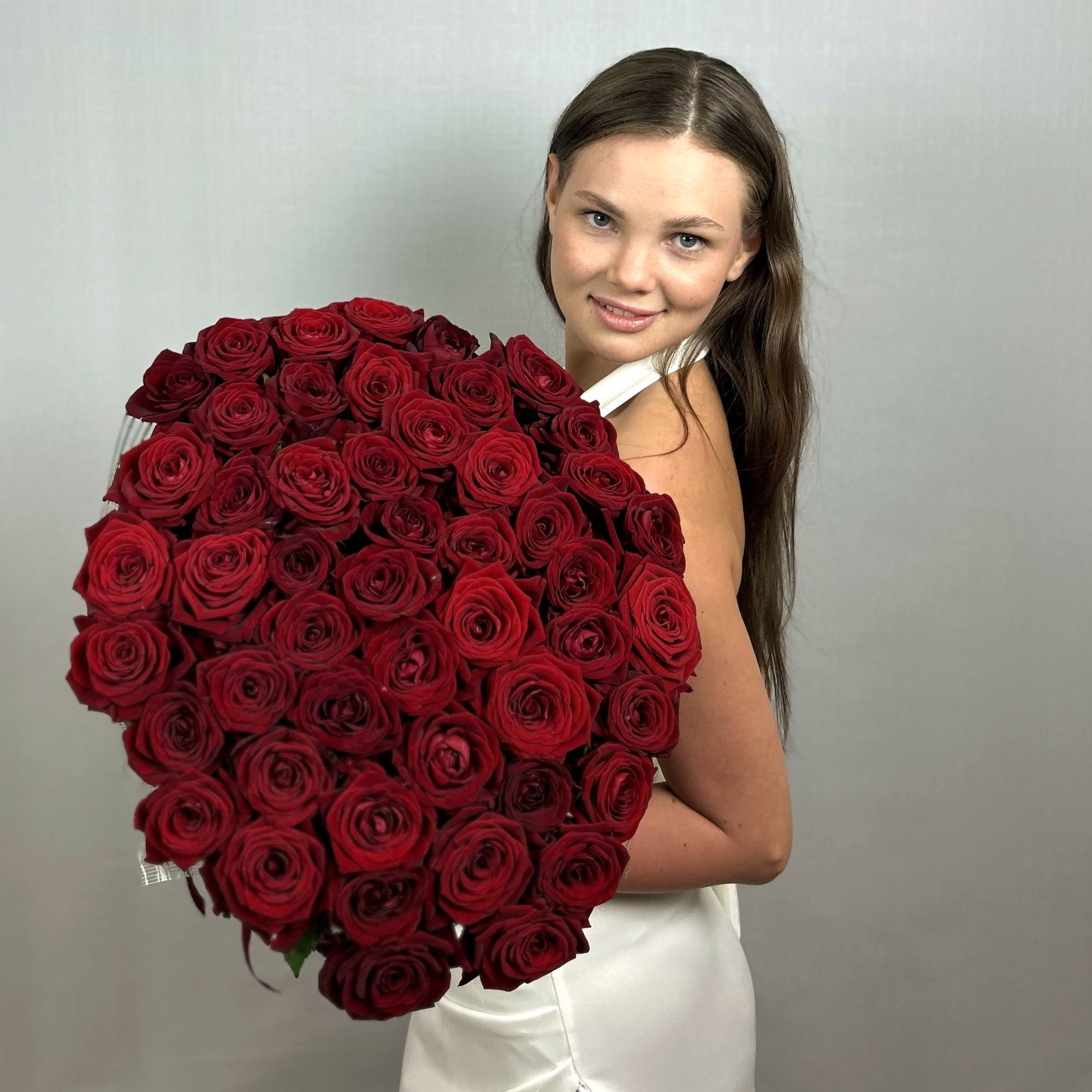 Букет 51 красная роза 70см