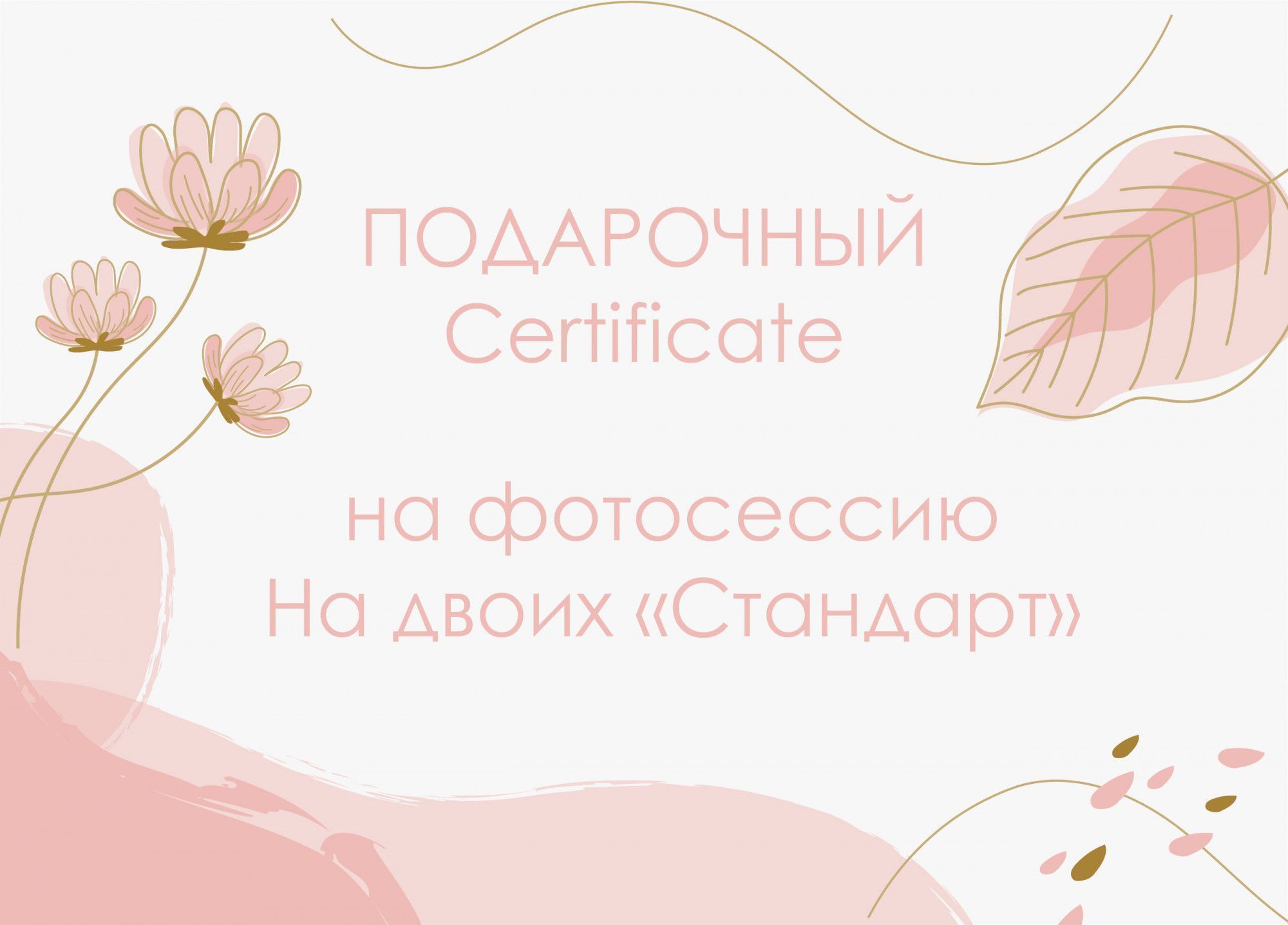 Подарочный сертификат на Двоих Стандарт