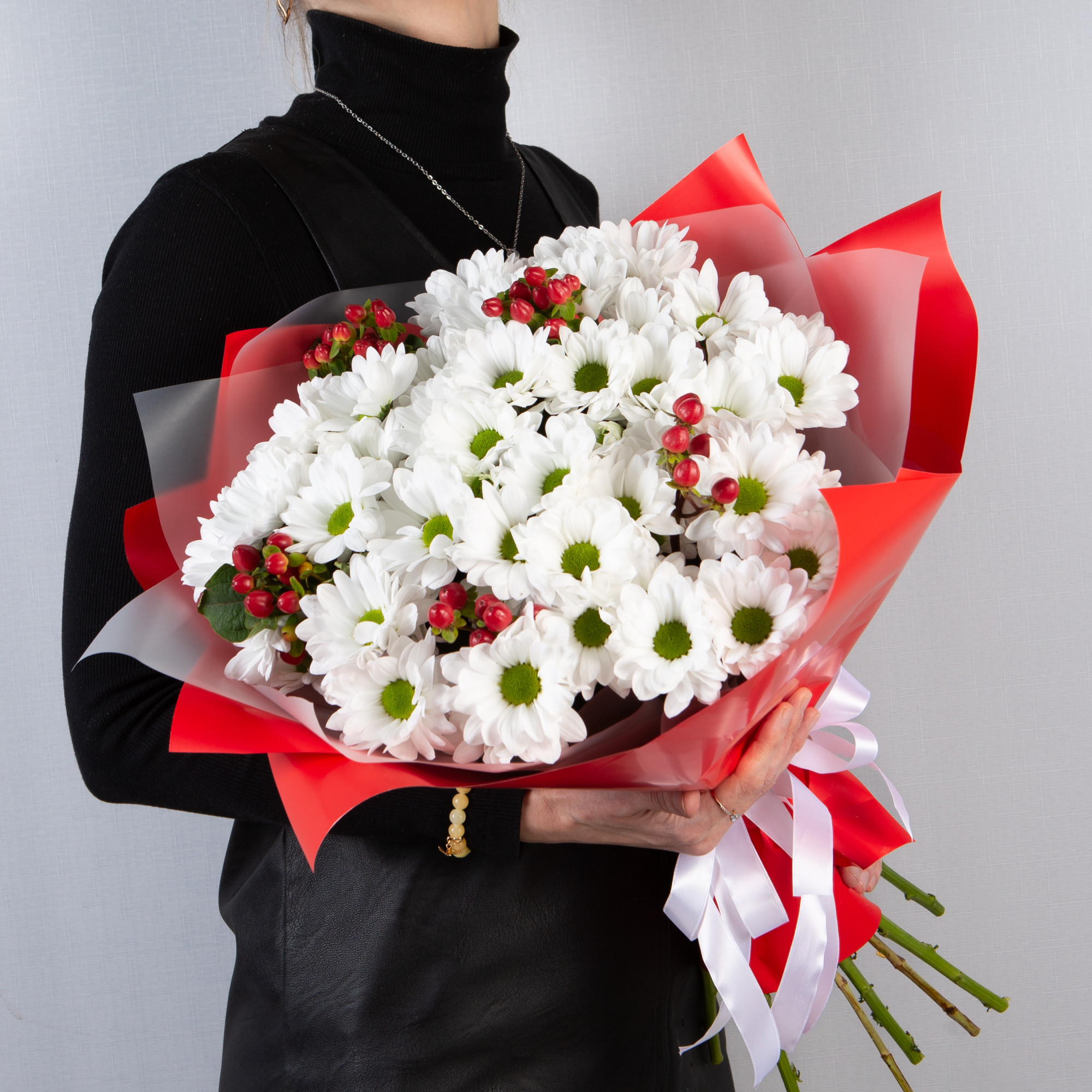 Букет Бакарди из ромашковой хризантемы