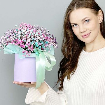 Радужный микс в шляпной коробке