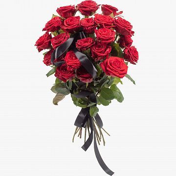 Букет 20 красных роз 50см