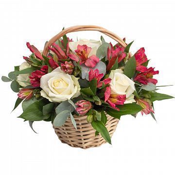 Цветочный штрих в корзине