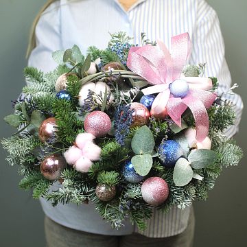 Зимняя феерия в корзине