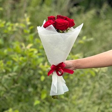 Букет из 5 красных роз (15)
