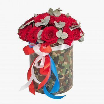 Букет Сильные эмоции в шляпной коробке