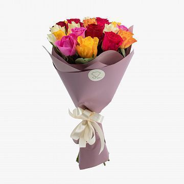 Букет 21 роза ассорти 40 см Кения